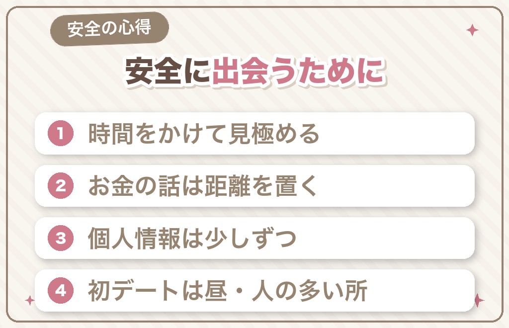 アプリ以外の出会いで気をつけたい安全の心得