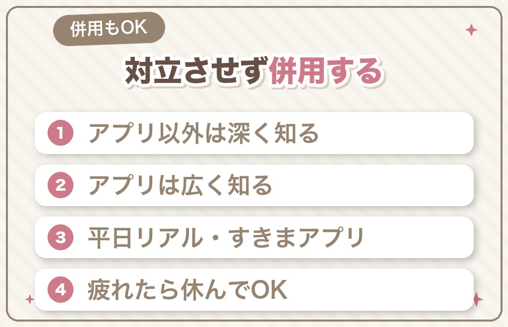 「アプリ以外」と「アプリ」は、組み合わせてもいい