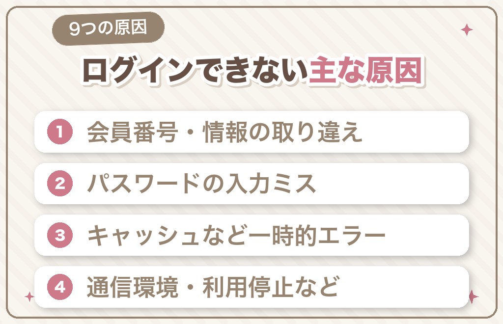 ハッピーメールのWeb版にログインできない原因【9つ】