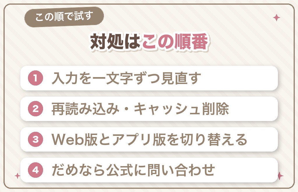 ハッピーメールのWeb版ログインできないときの対処法