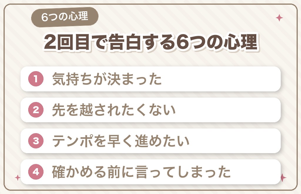マッチングアプリの2回目で告白する男性心理6つ