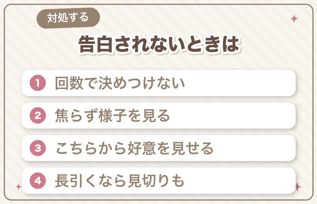 3回目で告白されないときの考え方と対処法