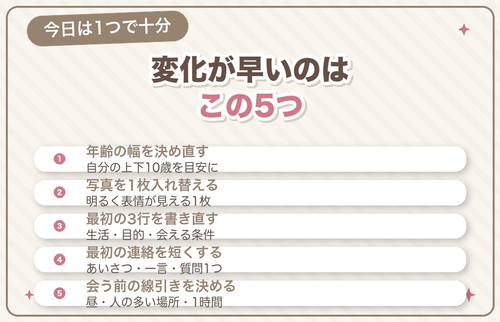 マッチングアプリで50代が「やばい」を避けるために今日できること